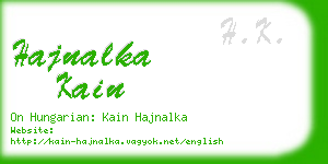 hajnalka kain business card